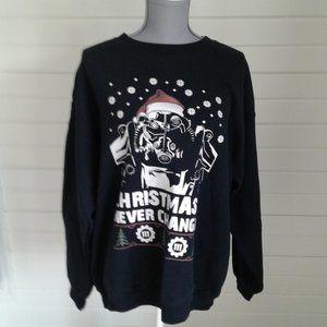 Gildan Fallout Christmas Sweatshirt Black Size L